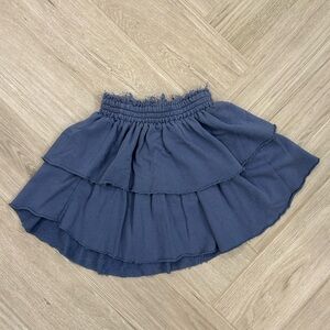 Aerie Tiered Blue Sweat Skirt XS